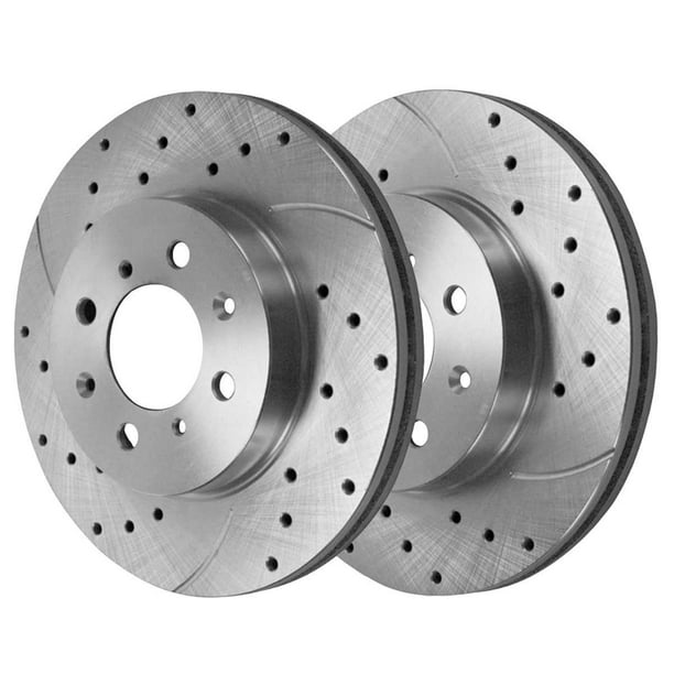 Front Drilled And Slotted Brake Rotors For Acura Integra Honda Civic Insight Fit 